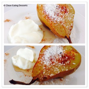 Cinnamon baked pear